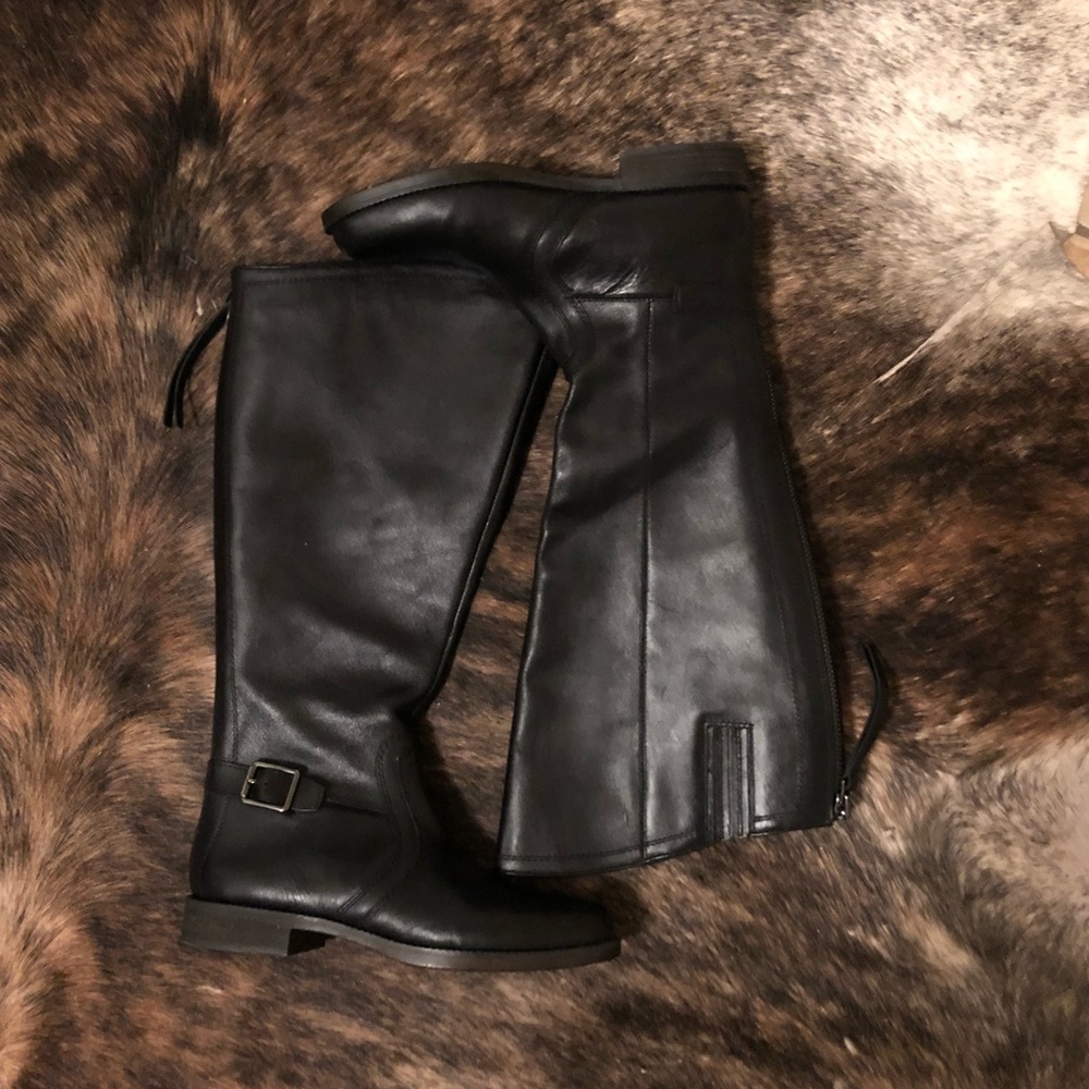 Nice wide calf leather boots